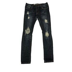 MACHINE POUR NEUF MODE‎ Jeans Distressed Destructed Stretch Size 11 Juniors